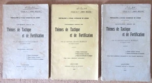 MILITARIA RUMILLY THEMES DE TACTIQUE ET DE FORTIFICATION 3 VOL. 1909-1910 - Picture 1 of 4