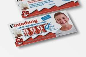 Einladung Geburtstag Geburtstagseinladung Kinderschokolade 30 40 50 60 70 - Bild 1 von 19