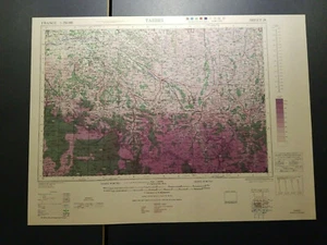 1944 US Army Aeronautic Chart Topo Map Tarbes France 1:250,000 GSGS 2738 - Picture 1 of 6