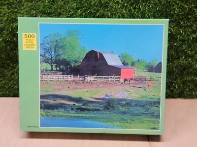 vintage 500 piece jigsaw puzzles ( Farm At Twilight ) The Rainbow Works - Image 1 of 4