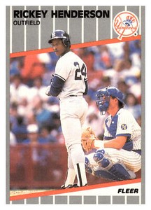 1989 Fleer 254 Rickey Henderson   New York Yankees