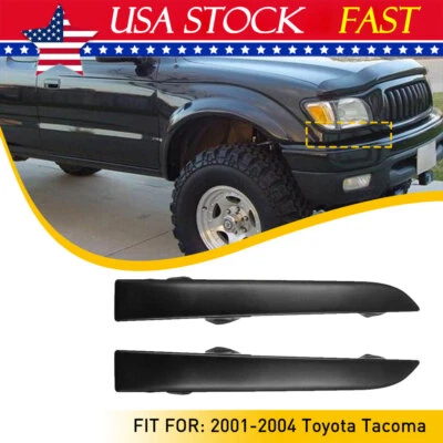 Par de molduras de moldura de lámpara de faros delanteros para Toyota Tacoma 2001-2004 Foto 1 de 4