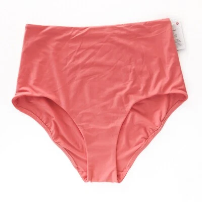 Fondo de natación Lululemon Waterside cintura alta cobertura media crema frambuesa 8 Foto 1 de 3