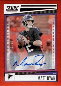 2022 Matt Ryan Panini Score AUTO RED ZONE Autograph 3/20 #40 Atlanta Falcons - Picture 1 of 2