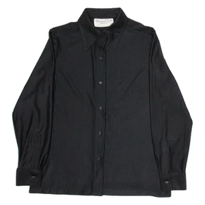 OSCAR DE LA RENTA Damen Uni Shirt Schwarz Nylon Langarm M - Bild 1 von 6