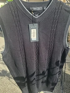 CYPRESS LINKS SPORTS WEAR MENS GOLFERS VEST BLACK WITH GRAY TRIM NWT SZ SMALL - Picture 1 of 9
