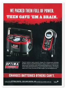 Print Ad Optima Battery Chargers We Gave 'Em a Brain 2017 Magazine Advertisement - Picture 1 of 4
