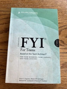 FYI for Teams 2nd Edition by Robert W. Eichinger, Michael M. Lombardo New - Imagen 1 de 4