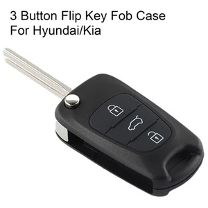 For Hyundai and Compatible Key Fob Cover with 3 Buttons and Shell Only - Picture 1 of 12
