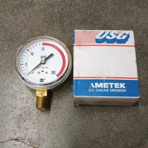 Ametek USG Pressure Gauge 165620A 2-1/2" P618K 30PSI 1/4NPT LM Class V, Qty.1 - Picture 1 of 2