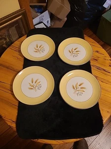 Vintage Century Service Autumn Gold Set of 4 7 1/4" Salad / Dessert Plates 1950s - Picture 1 of 9