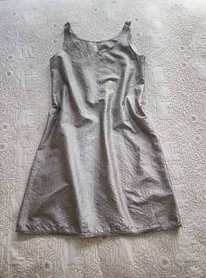 Vestido sin mangas Eileen Fisher Siver 100 % seda tafetán talla mediana Foto 1 de 4