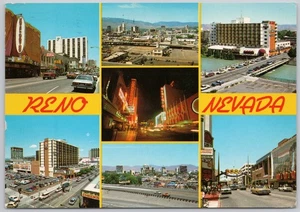 Postal vintage de saludos de Reno Nevada - Imagen 1 de 2