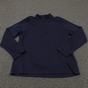 Rhone Sweater Mens Large Blue Quarter Zip Pullover Performance Polyester Top - Picture 1 of 11