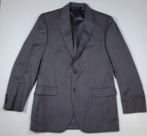 Jos A Bank Herren 40 L Blazer Anzug Sakko Streifen Zwei Knopf 100% Wolle Klassisch   - Bild 1 von 6