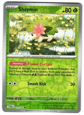 Shaymin 010/182 Reverse Holo SV10: Destined Rivals Pokemon TCG - Image 1 of 2