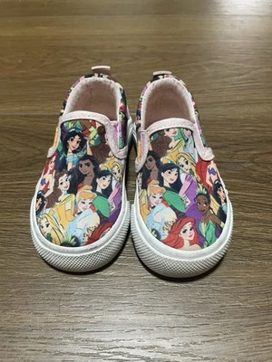 Ground Up Disney Princess Canvas Slip On Sneakers Toddler Girl Size 5 Excellent - Image 1 of 4