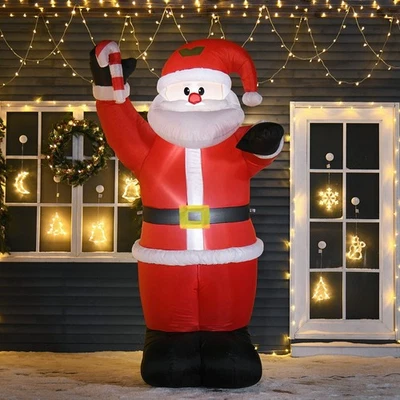 Christmas Inflatable Outdoor Santa Claus 8ft Garden Indoor Decoration LED Lit — 第 1/4 张图片