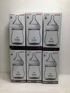 Lot of 6 Joovy Boob Diamond 5oz Glass Bottles - Picture 1 of 7