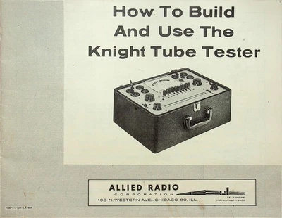 Radio aliada manual probador de tubos Knight 1955 de colección - E18-G Foto 1 de 4
