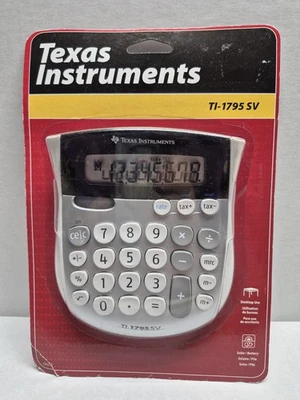 Texas Instruments TI-1795 SV TI-1795SV 8-Digit Desktop Calculator Gray Silver - Image 1 of 3
