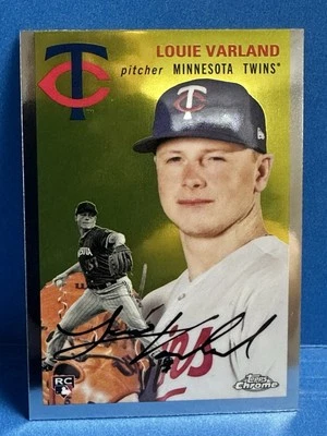 Louie Varland #115 2023 Topps Chrome Platinum Anniversary Twins RC Rookie - Image 1 of 4