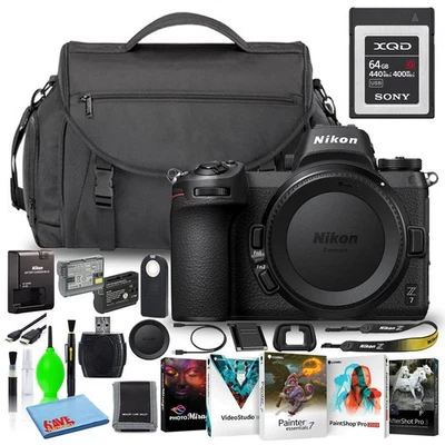 Nikon Z7 Mirrorless Camera (Body Only) (1591) + XQD Card + Edit Software (Intl) - Image 1 of 4