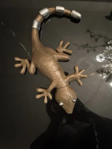 Stone Lizard  With Silver Accents - Picture 1 of 6