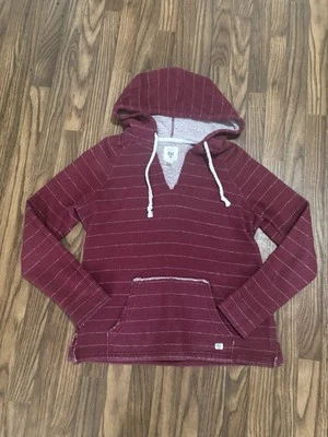 Billabong Vintage Anos 90 * Pulôver Feminino de Malha Listrada com Capuz * Tamanho Grande - Imagem 1 de 4