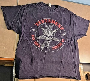 Vintage TESTAMENT Bay Area Thrash ‘83 Tour 2018 Death Black Speed Metal T-Shirt - Picture 1 of 7