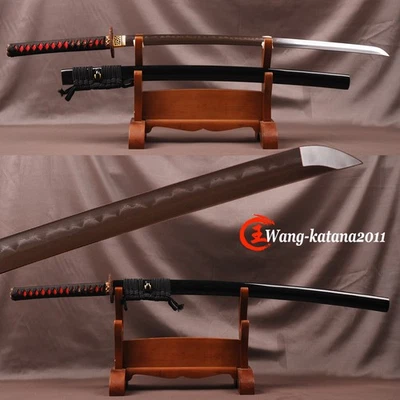 Espada Katana Samurai Japonesa Temperada Argila Feita à Mão Hamon Real Sharp Full Tang - Imagem 1 de 4