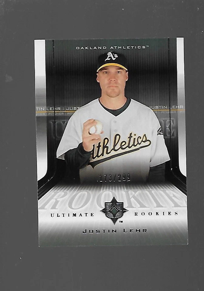 2004  Justin Lehr, Upper Deck Ultimate Rookies, Rookie, Numbered 173/299 - Image 1 of 2