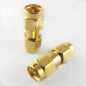 8Pcs SMA RF Double Male Male to Male Coaxial Connector Gold Plated - Picture 1 of 3