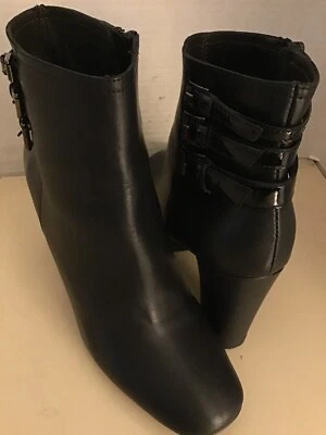 Sesto Meucci women black leather heel boots US 8.5 Euro 39.5 - Image 1 of 4