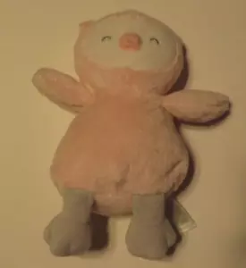 Carters Just One You Pink Sleeping Owl Plush Rattle Baby Toy Beanie Lovey 8" - Picture 1 of 2
