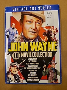 John Wayne 10 Movie Collection DVD Western Rooster Cogburn Hellfighters War Wago - Picture 1 of 2