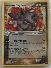NM Team Magma’s Rhydon 11/95 HOLO Rare EX Pokemon 2004!