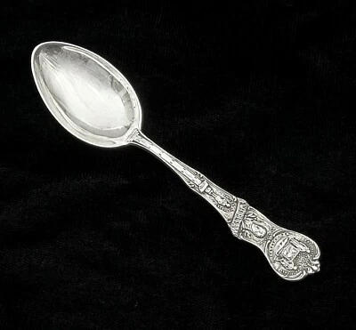 老式洛杉矶新奥尔良银币纪念品Demitasse勺子3 1/4 — 第 1/4 张图片