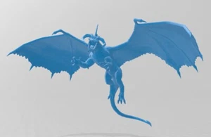 Black Dragon Adult Flying Cromatic Mini - DND - Pathfinder - Dungeons & Dragons - Foto 1 di 1