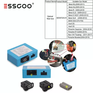 Scatola decoder fibra adattatore ottico per Mercedes Benz ELS CLS SLK W221 ML GL - Foto 1 di 13