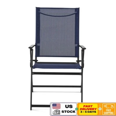 Juego de 2 sillones plegables para patio al aire libre para camping nuevos Foto 1 de 4