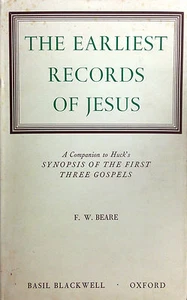 (Religione) F. W. Beare - THE EARLIEST RECORDS OF JESUS Oxford 1964 - Imagen 1 de 1
