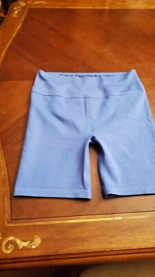 Calvin Klein Women's High Waisted Bike Shorts Blue Size L - Image 1 of 4