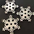 Aluminum Snowflakes Wall Hanger Set Of 3 Hot Pad Trivet With Rubber Feet