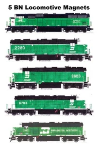 Locomotoras Burlington Northern Whiteface 5 imanes Andy Fletcher - Imagen 1 de 1