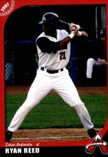 2007 Salem Avalanche Grandstand #20 Ryan Reed Lake Charles Louisiana LA Card