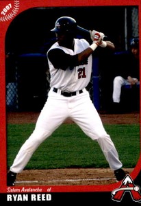 2007 Salem Avalanche Grandstand #20 Ryan Reed Lake Charles Louisiana LA Card
