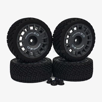 1/10 RC Road/Rally Multispoke Wheels Tyres Grey for Tamiya TT02 TT01 XV01 HPI - Image 1 of 4
