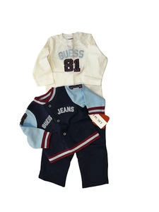 NWT! Boy's Baby Guess 3 Pc Jacket, Pant & Shirt 6-9 Month - Picture 1 of 2