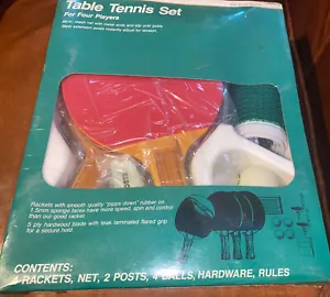 Vintage Sears Table Tennis Set Ping Pong - Four Players - 626070 New & Sealed - Picture 1 of 8
